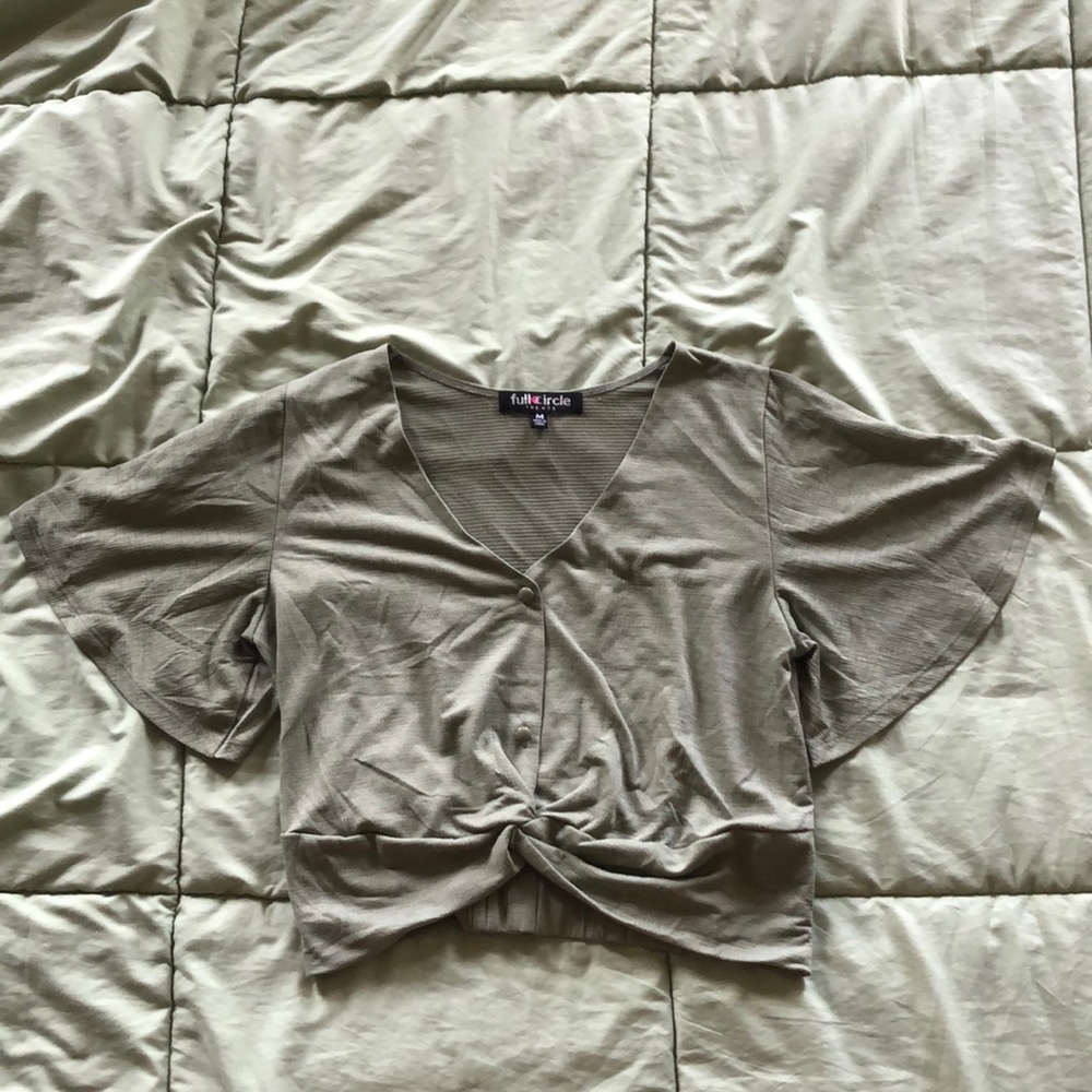 Butterfly sleeve crop top
